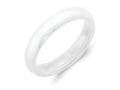 Chisel Ceramic White 4mm Polished Wedding Band