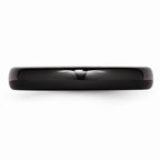 Chisel Ceramic Black 4mm Polished Wedding Band