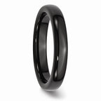 Chisel Ceramic Black 4mm Polished Wedding Band