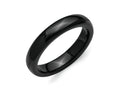 Chisel Ceramic Black 4mm Polished Wedding Band