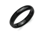 Chisel Ceramic Black 4mm Polished Wedding Band