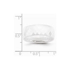 Chisel Ceramic White Faceted 8mm Polished Wedding Band