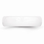 Chisel Ceramic White 6mm Polished Wedding Band