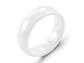 Chisel Ceramic White 6mm Polished Wedding Band