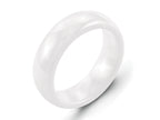 Chisel Ceramic White 6mm Polished Wedding Band