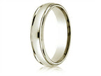 Benchmark® 14k All Gold 4mm Comfort-fit High Polished Carved Design Wedding Band Ring