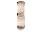 Benchmark® 14k Rose Gold Comfort Fit 7mm High Polish Edge Hammered Center Design Wedding Band Ring