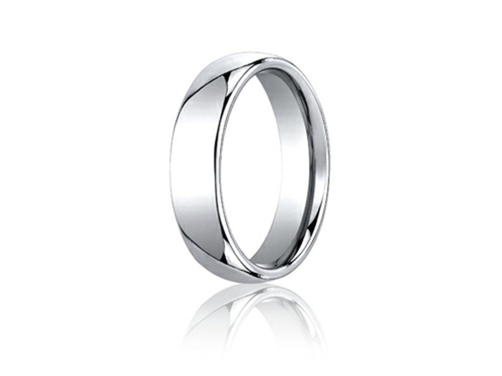 Benchmark® Cobalt Chrome™ 6mm Comfort-fit High Polished Design Ring