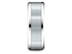 Benchmark® 14 Karat Yellow Gold 8mm Comfort-fit Drop Bevel Satin Finish Design Wedding Band Ring