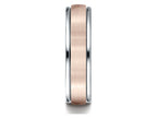 Benchmark® 14 kt Two Tone Goldd 6mm Comfort-fit Satin Finsh Design Wedding Band Ring