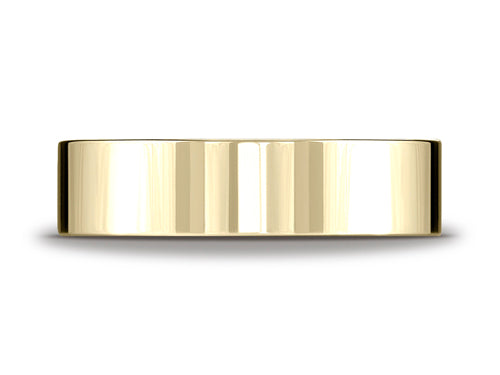Benchmark® 14k Gold 6.0mm Flat Comfort-fit Ring