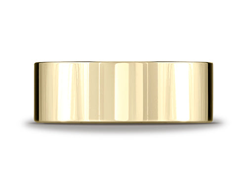 Benchmark® 18k Gold 8.0mm Flat Comfort-fit Ring