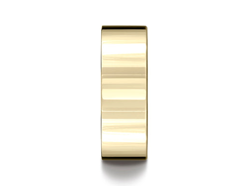 Benchmark® 18k Gold 8.0mm Flat Comfort-fit Ring