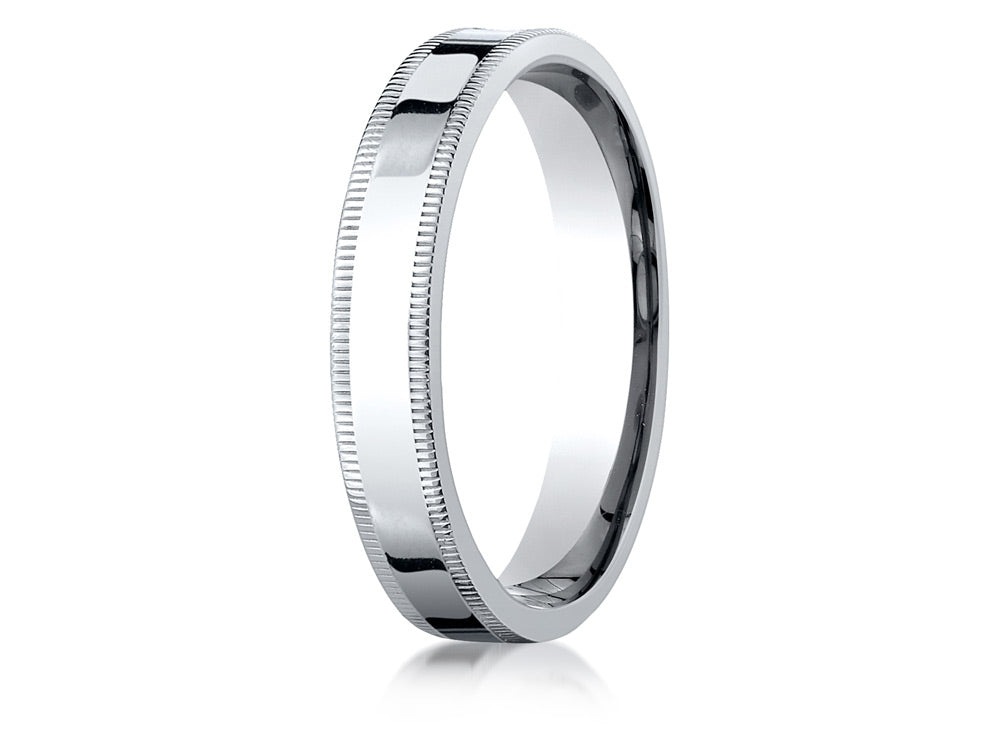 Benchmark® 14k Gold 4mm Flat Comfort-fit Wedding Band / Ring With Milgrain