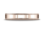 Benchmark® 14k Rose Gold 4mm Flat Comfort-fit Wedding Band / Ring With Milgrain