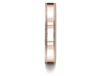 Benchmark® 14k Rose Gold 4mm Flat Comfort-fit Wedding Band / Ring With Milgrain