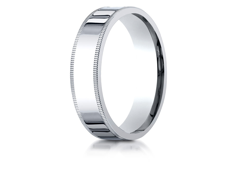 Benchmark® 14k Gold 6mm Flat Comfort-fit Wedding Band / Ring With Milgrain