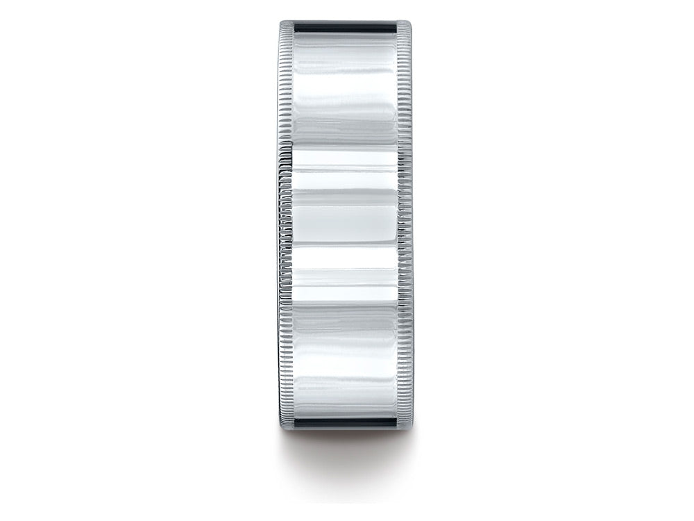Benchmark® 14k Gold 8mm Flat Comfort-fit Wedding Band / Ring With Milgrain