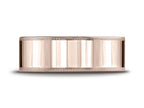 Benchmark® 14k Rose Gold 8mm Flat Comfort-fit Wedding Band / Ring With Milgrain