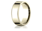 Benchmark® 18k Gold 8mm Flat Comfort-fit Wedding Band / Ring With Milgrain