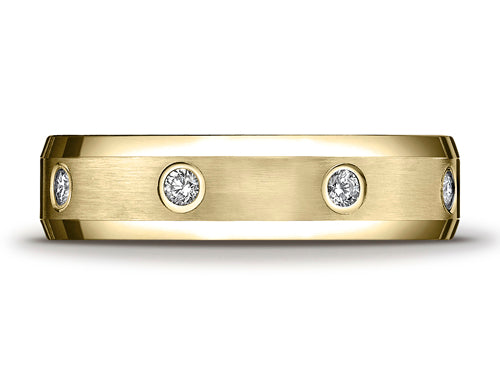 Benchmark® 6mm Round 0.32 cttw Diamonds Mens Wedding Band Ring