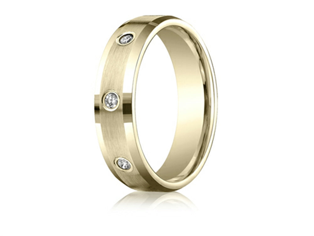Benchmark® 6mm Round 0.32 cttw Diamonds Mens Wedding Band Ring