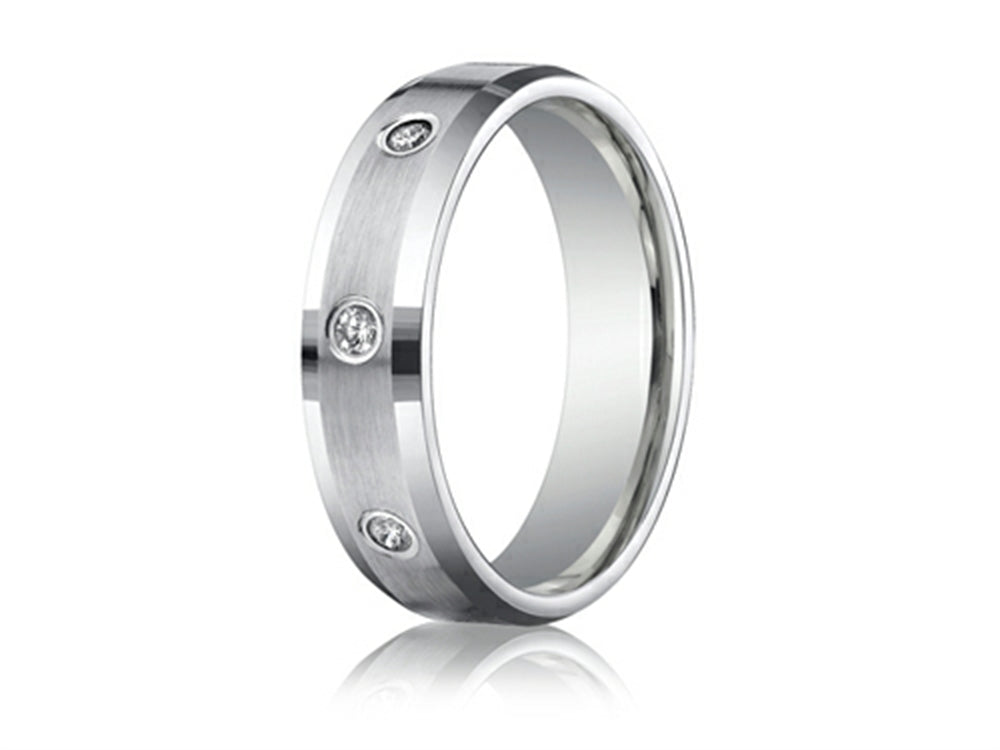 Benchmark® 6mm Round 0.32 cttw Diamonds Mens Wedding Band Ring