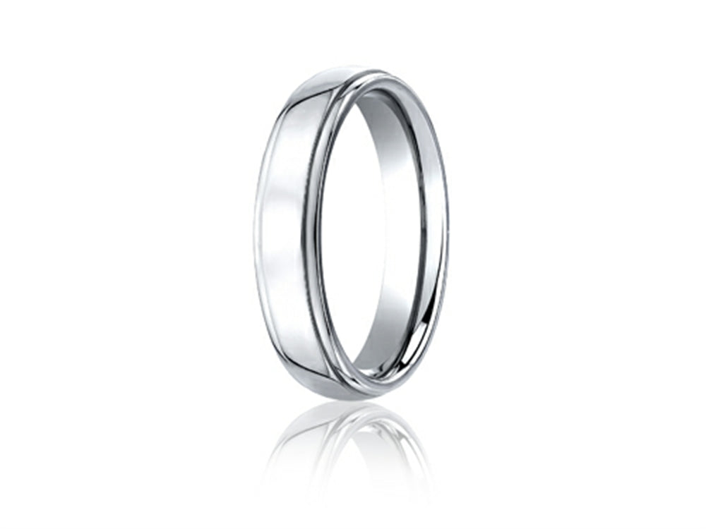 Benchmark® Cobalt Chrome™ 5mm Comfort-fit High Polished Design Ring