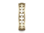 Benchmark® 6mm Comfort-fit Gaelic Cross Carved Design Wedding Band Ring
