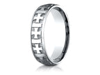 Benchmark® 6mm Comfort-fit Gaelic Cross Carved Design Wedding Band Ring
