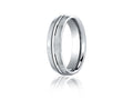 Benchmark® Cobalt Chrome™ 6mm Comfort-fit Satin-finished Design Ring