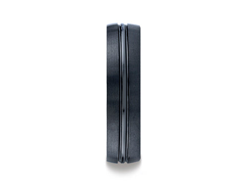 Benchmark® Ceramic 6mm Comfort-fit Satin-finished Design Ring