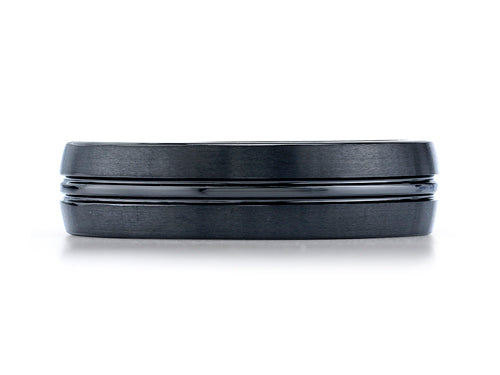 Benchmark® Ceramic 6mm Comfort-fit Satin-finished Design Ring