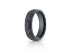 Benchmark® Ceramic 6mm Comfort-fit Satin-finished Design Ring