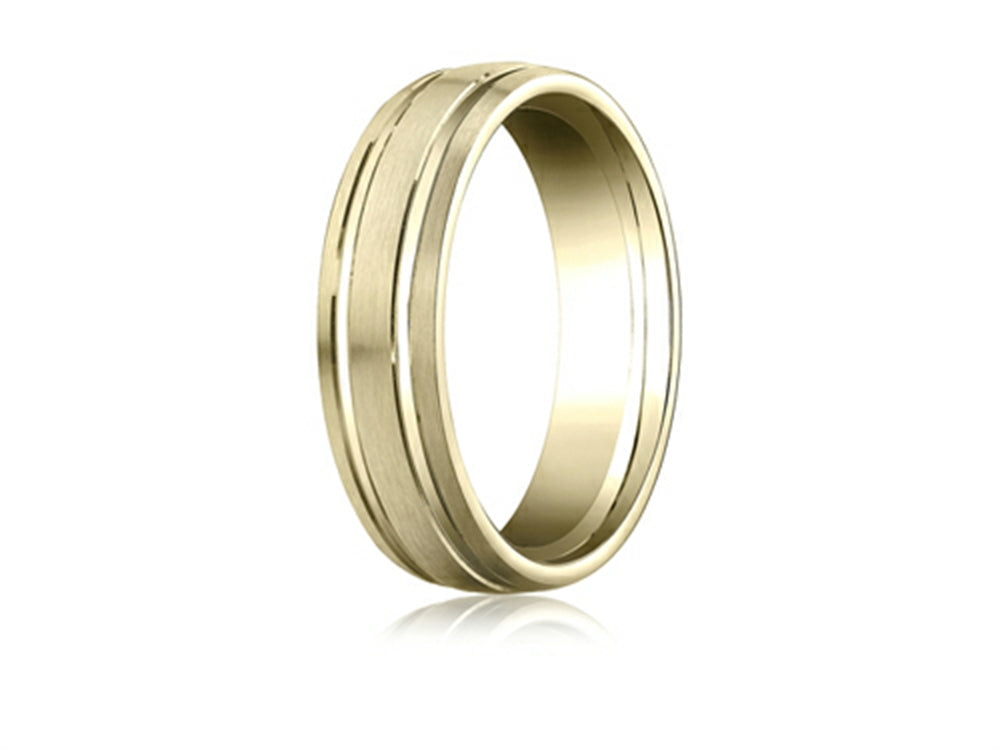 Benchmark® 6mm Comfort Fit Design Wedding Band / Ring