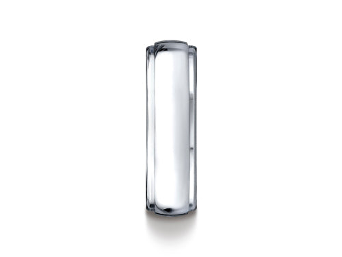 Benchmark® Cobalt Chrome™ 7mm Comfort-fit High Polished Design Ring