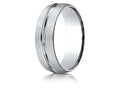Benchmark® 10k Gold 7mm Comfort-fit Satin-finished With High Polished Center Cut Carved Design Wedding Band Ring