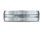 Benchmark® 10k Gold 7mm Comfort-fit Satin-finished With High Polished Center Cut Carved Design Wedding Band Ring