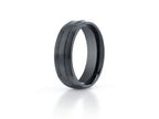 Benchmark® Ceramic 7mm Comfort-fit Satin-finished Design Ring