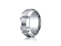 Benchmark® Cobalt Chrome™ 10mm Comfort-fit Satin-finished Polished Grooves and Beveled Edge Ring