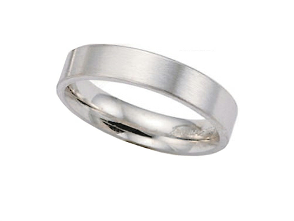 Benchmark® 4mm Comfort Fit Satin Spin Finish Wedding Band / Ring