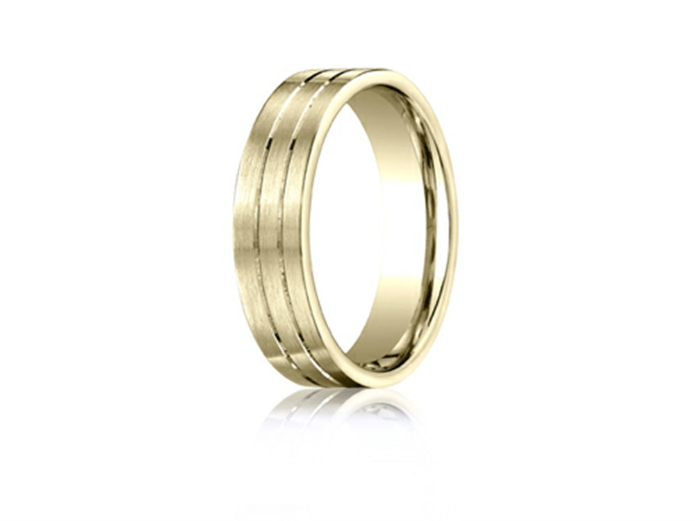 Benchmark® 6mm Comfort Fit Design Wedding Band / Ring