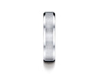 Benchmark® Cobalt Chrome™ 6mm Comfort-fit Satin-finished Beveled Edge Design Ring