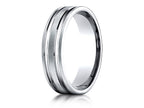 Benchmark® 6mm Comfort-fit Satin-finished With Parallel Grooves Carved Design Wedding Band Ring