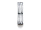 Benchmark® 6mm Comfort-fit Satin-finished With Parallel Grooves Carved Design Wedding Band Ring