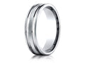 Benchmark® 6mm Comfort-fit Satin-finished With Parallel Grooves Carved Design Wedding Band Ring