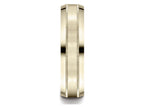 Benchmark® 10k Gold 6mm Comfort-fit Satin-finished With Milgrain Carved Design Wedding Band Ring
