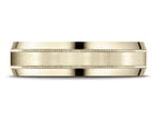 Benchmark® 18k Gold 6mm Comfort-fit Satin-finished With Milgrain Carved Design Wedding Band Ring
