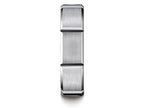 Benchmark® 6mm Comfort-fit Satin-finished Grooves Carved Design Wedding Band Ring