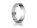 Benchmark® 6mm Comfort-fit Satin-finished Grooves Carved Design Wedding Band Ring